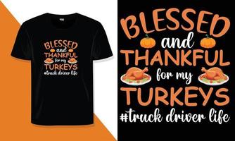 conception de t-shirt pour le jour de thanksgiving vecteur