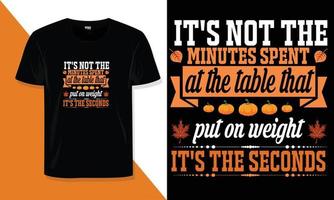 conception de t-shirt pour le jour de thanksgiving vecteur