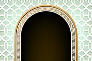 fond décoratif islamique de luxe avec illustration vectorielle motif arabesque vecteur