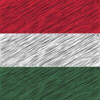 fête de l'indépendance de la hongrie 15 mars, conception de drapeau carré vecteur