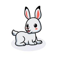 dessin animé mignon petit lapin blanc vecteur