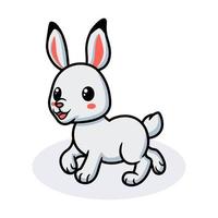 dessin animé mignon petit lapin blanc vecteur