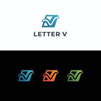 modèle de vecteur de logotype lettre v
