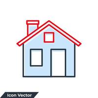 maison bâtiment icône logo illustration vectorielle. modèle de symbole de maison pour la collection de conception graphique et web vecteur