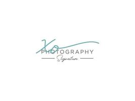 lettre xo signature logo template vecteur