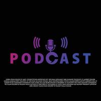 vecteur de logo de podcast