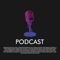 vecteur de logo de podcast