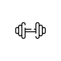 gym, fitness, modèle de logo d'illustration vectorielle d'icône de ligne pointillée de poids. adapté à de nombreuses fins. vecteur