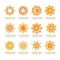 collection de logos d'entreprise solaire vecteur