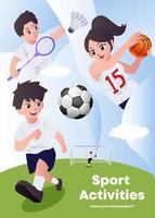 illustration d'activités sportives vecteur