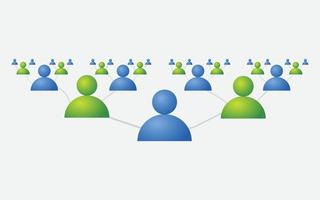 concept de réseau social vecteur pro