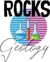 t-shirt amoureux de la paléontologie des sciences de la géologie des roches vecteur