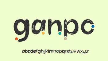 création de logo de lettre de typographie ganpo vecteur