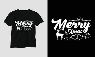 joyeux noël - conception de t-shirt le jour de noël vecteur