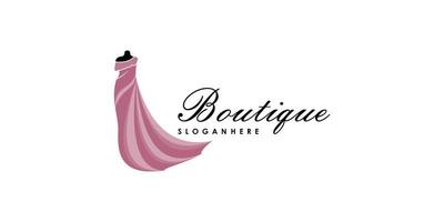 création de logo boutique pour designer avec concept créatif vecteur premium