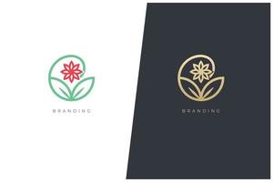 création de concept de logo vectoriel bien-être, nature et santé