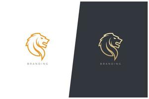 création de concept de logo vectoriel animaux lion suprême