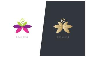 création de concept de logo vectoriel bien-être, nature et santé
