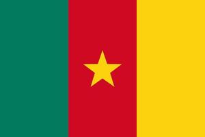 drapeau de vecteur camerounais. symbole national du pays africain