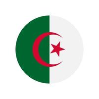 cercle de drapeau vecteur algérie isolé sur fond blanc