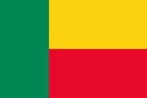 drapeau de vecteur bénin. symbole national du pays africain