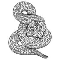 dessin au trait serpent vecteur
