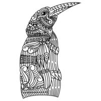 dessin au trait pingouin vecteur