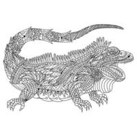 dessin au trait iguane vecteur