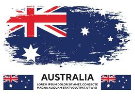 Australie grunge texture drapeau coloré vecteur de conception