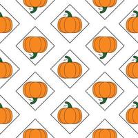 joyeux halloween ou motif d'impression de citrouille sans couture. résumé de citrouille pour l'impression, la découpe et l'artisanat, idéal pour les tasses, les autocollants, les pochoirs, le web, la couverture. stickers muraux, décorer la maison et plus encore. vecteur