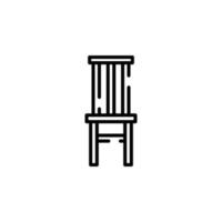 chaise, modèle de logo d'illustration vectorielle d'icône de ligne pointillée de siège. adapté à de nombreuses fins. vecteur
