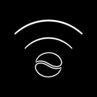 café et illustration wi-fi pour le logo ou l'élément de conception. simple, accrocheur et mémorable. illustration vectorielle vecteur