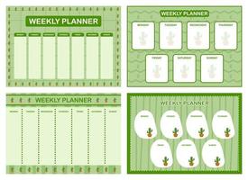 planificateur hebdomadaire, modèle de conception d'horaire pour enfants vecteur