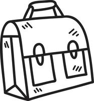 illustration de sac d'affaires dessiné à la main vecteur