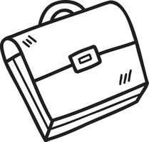 illustration de sac d'affaires dessiné à la main vecteur