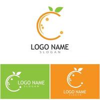 conception de logo orange icône vecteur illustration design