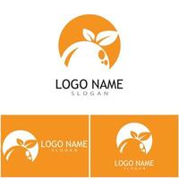 conception de logo orange icône vecteur illustration design