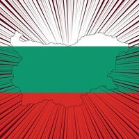 conception de la carte du jour de la libération de la bulgarie vecteur