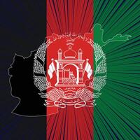 conception de la carte du jour de l'indépendance de l'afghanistan vecteur