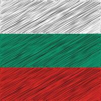 jour de la libération de la bulgarie 3 mars, conception de drapeau carré vecteur