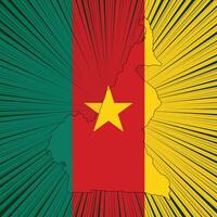 conception de la carte de la fête nationale du cameroun vecteur