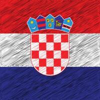 fête de l'indépendance de la croatie 25 juin, conception de drapeau carré vecteur