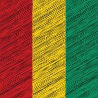 fête de l'indépendance de la guinée 2 octobre, conception de drapeau carré vecteur