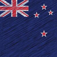 fête nationale de la nouvelle-zélande 6 février, conception de drapeau carré vecteur