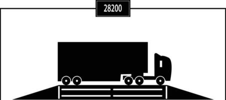 icône d'échelle de véhicule sur fond blanc. signe d'échelle de pesée de véhicule. symbole de balance de camion. style plat. vecteur