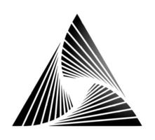 triangle d'approfondissement de la silhouette géométrique abstraite vecteur