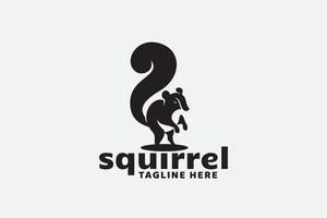 logo d'écureuil avec un écureuil mignon comme icône. vecteur