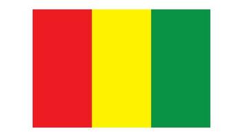 drapeau de la guinée, couleurs officielles et proportion. drapeau de la Guinée. vecteur