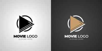 logo de film de cinéma avec modèle de fond dégradé vecteur