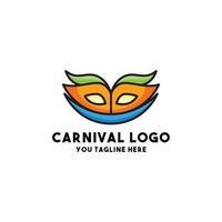 conception de concept de logo de carnaval moderne vecteur